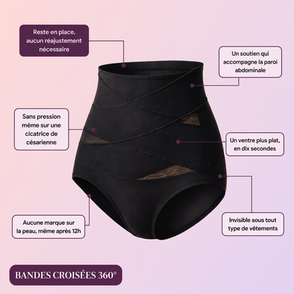 Coreshape - Culotte gainante post-partum à bande croiséz