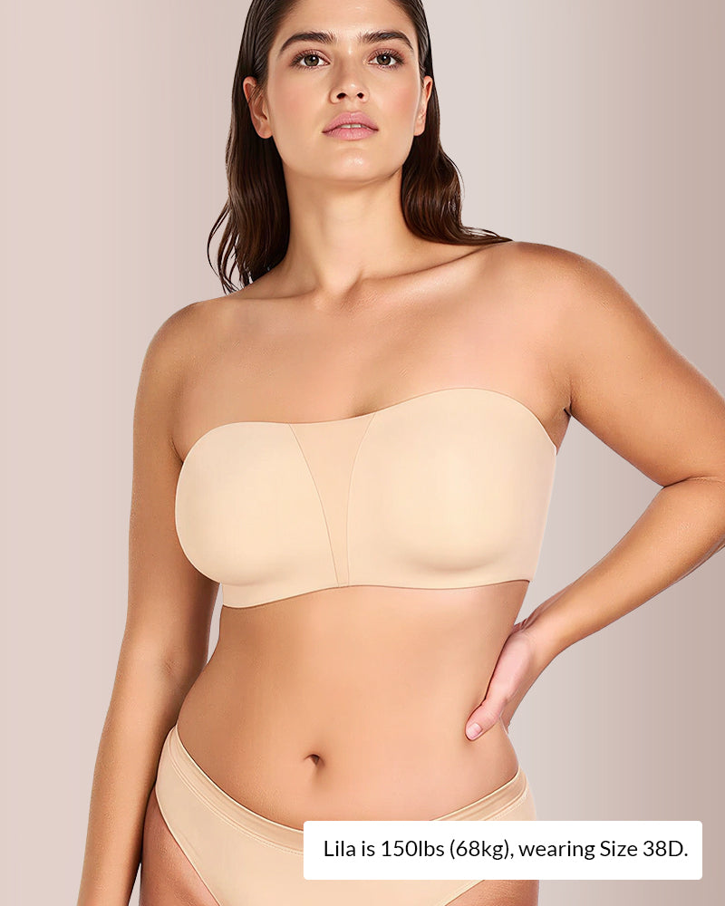 Curvvvy®   Strapless Bra for Big Bust – Full Coverage, Plus Size