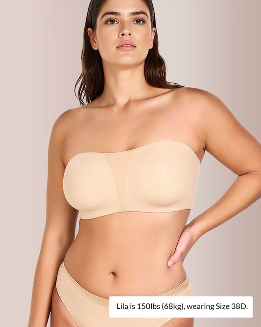 Curvvvy®   Strapless Bra for Large Busts – Full Coverage, Plus Size