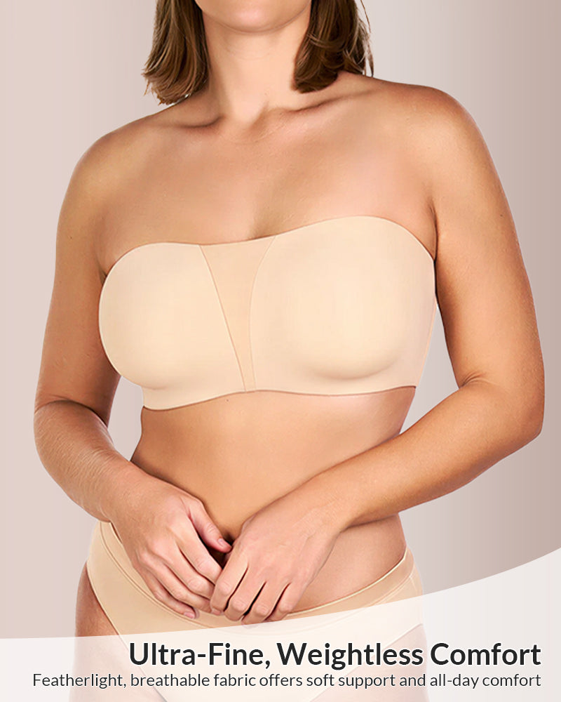 Curvvvy®   Strapless Bra for Big Bust – Full Coverage, Plus Size