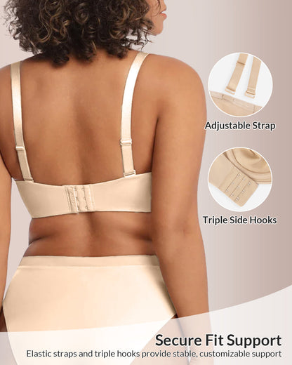 Curvvvy®   Strapless Bra for Big Bust – Full Coverage, Plus Size