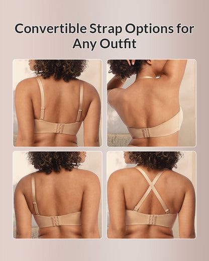 Curvvvy®   Strapless Bra for Big Bust – Full Coverage, Plus Size