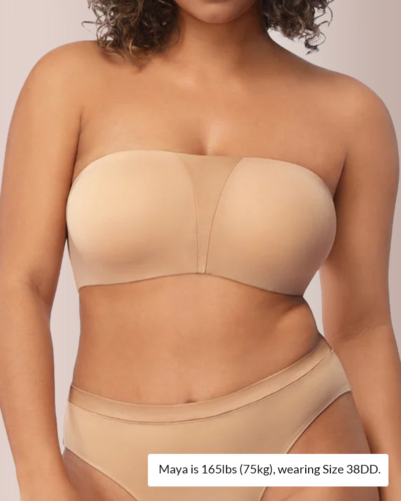 Curvvvy®   Strapless Bra for Big Bust – Full Coverage, Plus Size