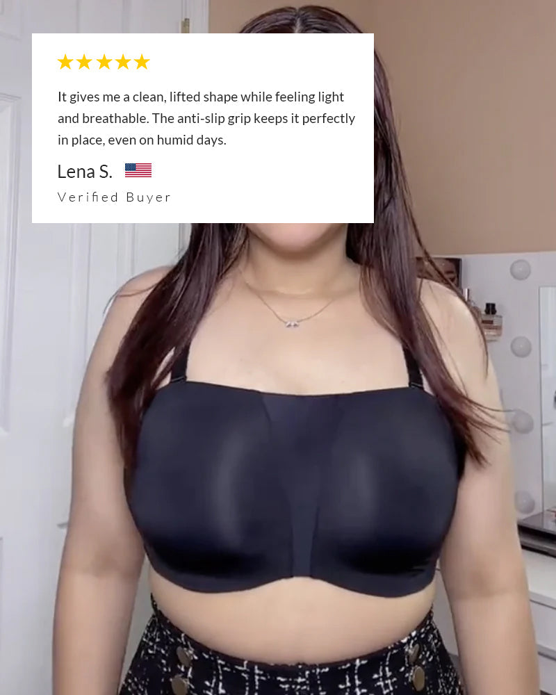 Curvvvy®   Strapless Bra for Big Bust – Full Coverage, Plus Size