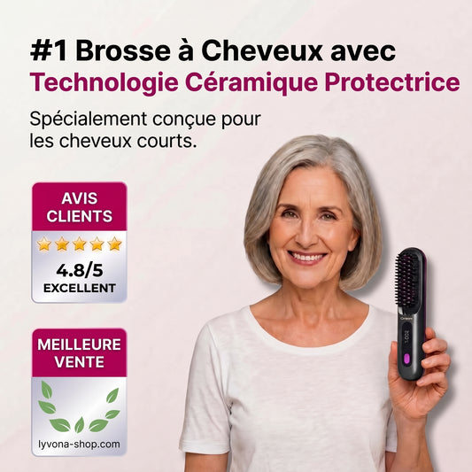 Brosse Lyvona pour cheveux courts