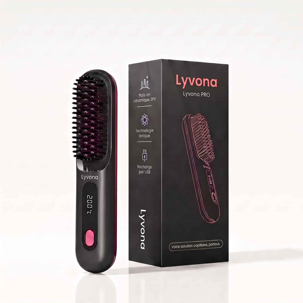 Brosse Lyvona pour cheveux courts