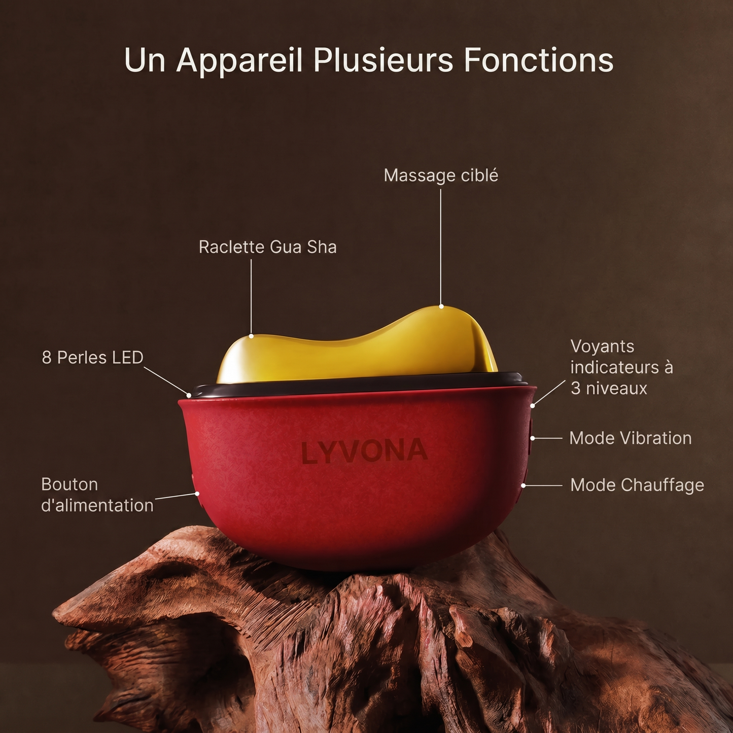 Lyvona - Appareil de massage facial Gua Sha