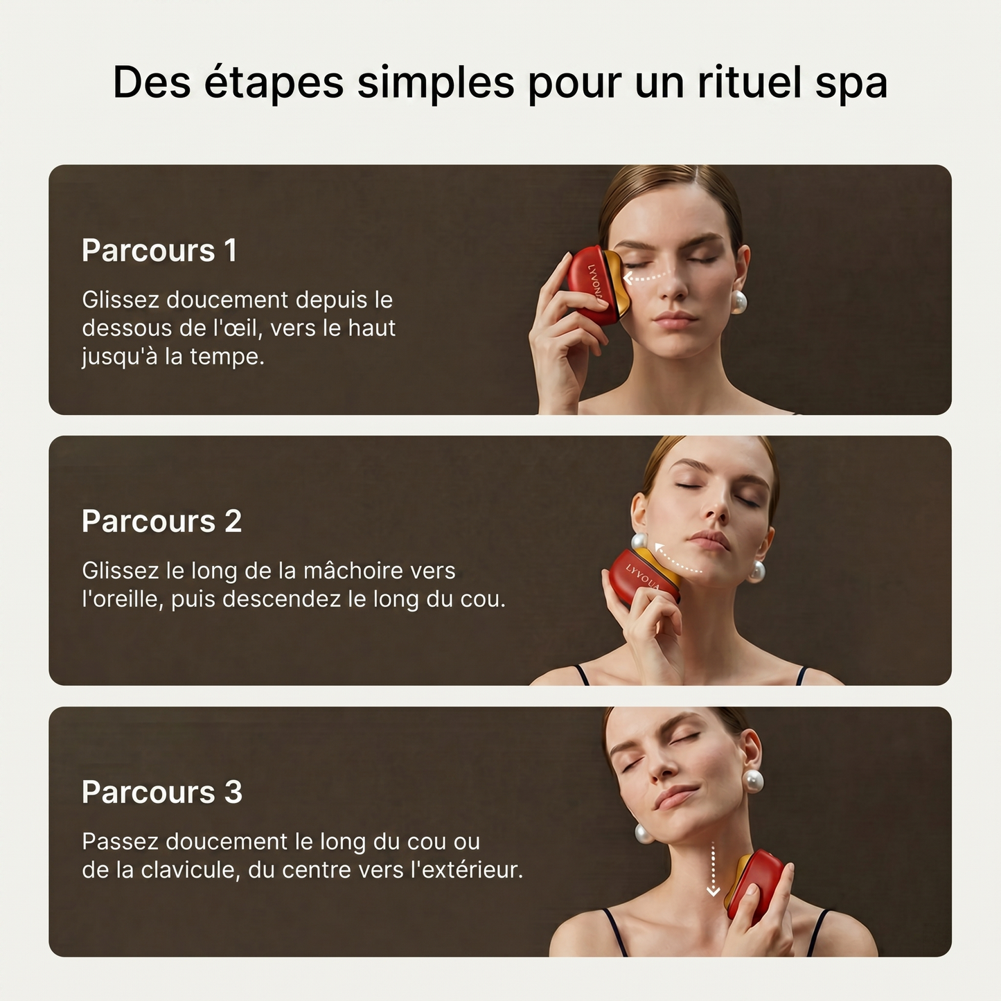 Lyvona - Appareil de massage facial Gua Sha