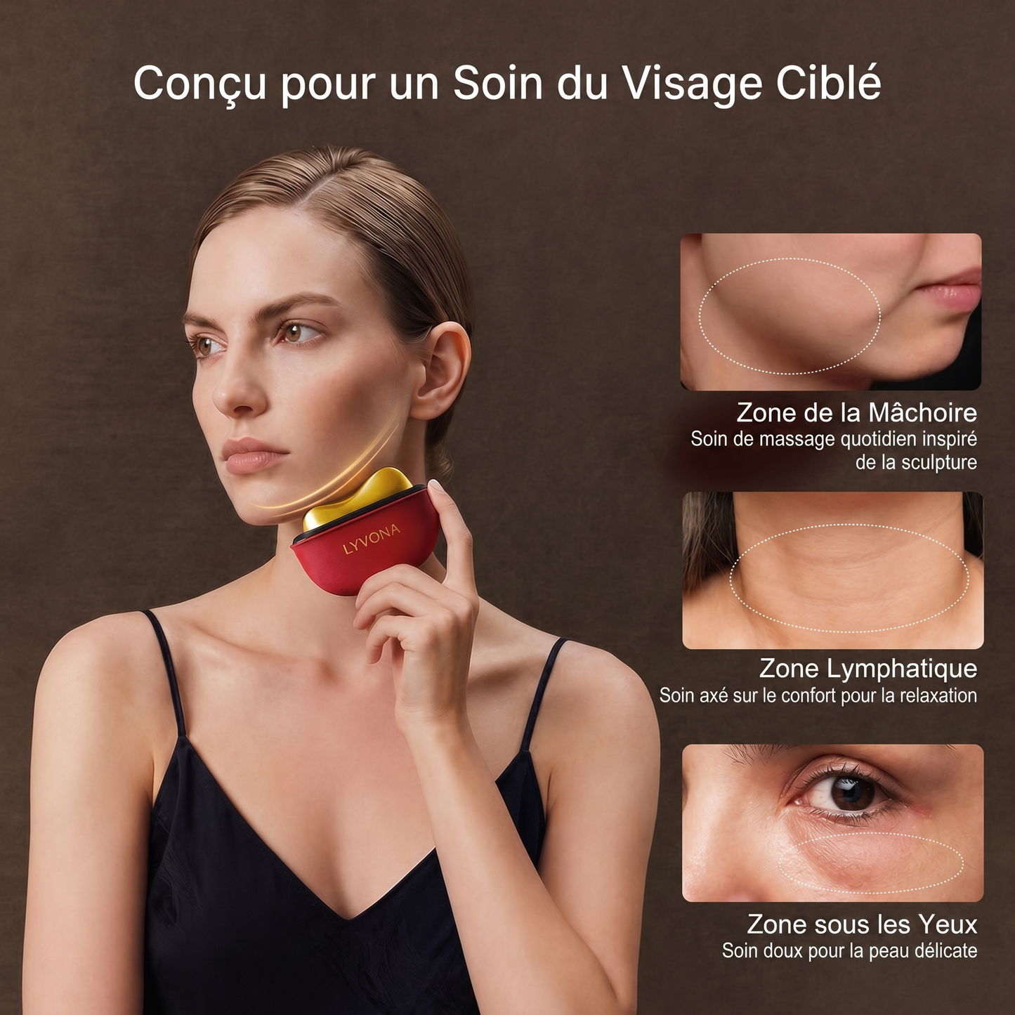 Lyvona - Appareil de massage facial Gua Sha