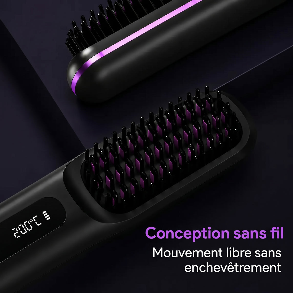 Brosse Lyvona pour cheveux courts