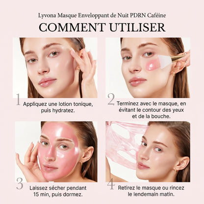 Masque de nuit à la Caféine rose PDRN